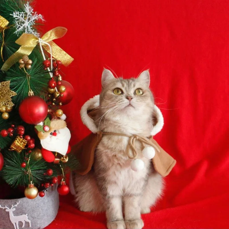 Christmas Clothes for Dogs Cat Outdoor Clothing Warm Cute Winter Funny Holiday Photo Outfits Pet Products Supplies Sweater