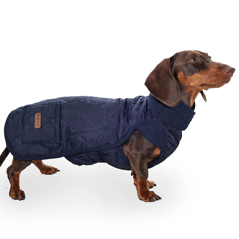 Winter Dog Coat for Dachshund Water Repellent Warm Dog Jacekt for Smaller Short-Leg Dogs Diamond Quilted Windproof Dog Clothing