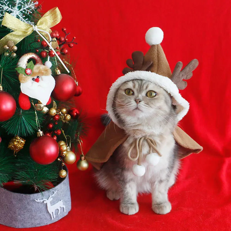 Christmas Clothes for Dogs Cat Outdoor Clothing Warm Cute Winter Funny Holiday Photo Outfits Pet Products Supplies Sweater